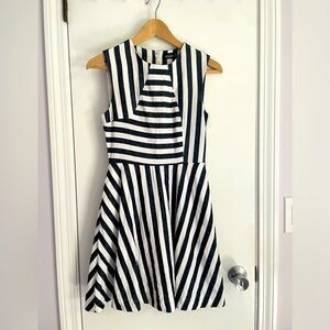 Kate Spade Saturday black and white stripe mini dress